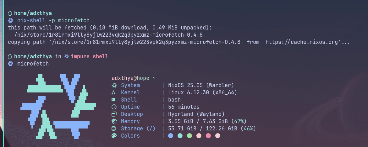 nix-shell example